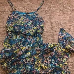 Maxi dress with sheer bottom